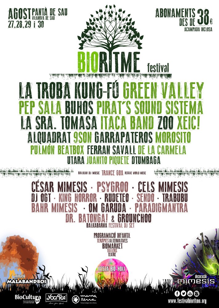 cartel de la edición 2015 del bioritme festival